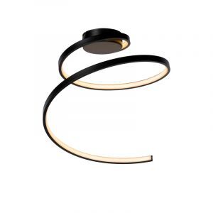 Czarny plafon sufitowy nowoczesny, Maxence, 24W, 3000K LED