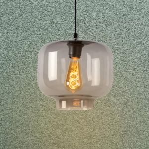 Czarna lampa wisząca nowoczesna, Medine