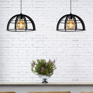 Czarna lampa wisząca nowoczesna, Dikra