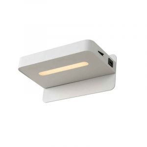 Biały kinkiet nowoczesny, Atkin, 5W, 2700K LED, z przełącznik