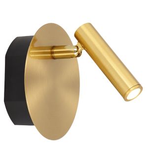 Złota lampa nocna nowoczesna, Jolijn, 2W, 3000K LED, z przełącznik