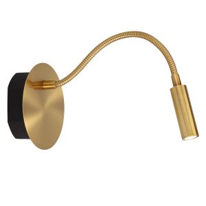Złota lampa nocna nowoczesna, Jolijn, 2W, 3000K LED, z przełącznik