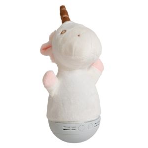 Biała lampa stołowa dla dzieci nowoczesna, Dolly, 3W, RGB LED, z przełącznik