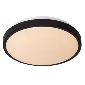 Czarna lampa łazienkowa sufitowa nowoczesna, Dasher, 12W, 2700K LED, IP44