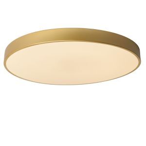 Złoty plafon sufitowy nowoczesny, Unar, 60W, 2700K LED, ściemniana w 3 krokach