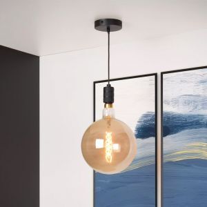 Czarna lampa wisząca nad stół do jadalni klasyczna, Jova