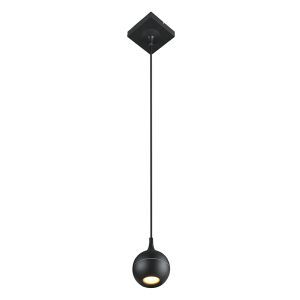 Czarna lampa wisząca nowoczesna, Favori, IP44