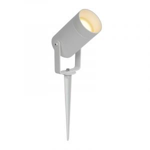 Biała lampa dogruntowa nowoczesna, Taylor, IP44