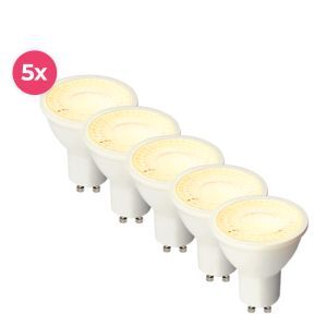 Ściemniana biała lampa LED GU10 Antonie, 5W, ciepła biel