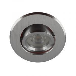Aluminiowa nowoczesna mini oprawa podtynkowa srebrna, Bori