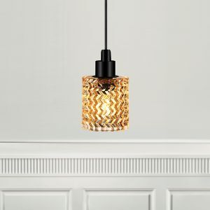 Bursztynowa lampa wiszaca retro, Hollywood