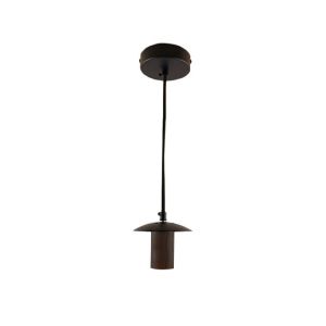 Metalowa lampa wisząca bez abażur czarna, Minne