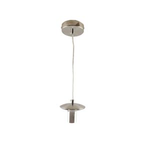 Metalowa lampa wisząca bez abażur niklowa, Minne