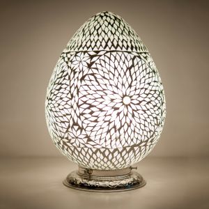 Mozaikowa orientalna lampa stołowa przezroczysta, Lara