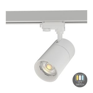 Reflektor szynowy biały 3-fazowy Rozina, 20W, wyłącznik biały, ściemnialny, Pro