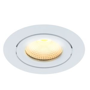 Biała oprawa sufitowa wpuszczana aluminiowa, Wimke, 5W, 3000K LED, IP44