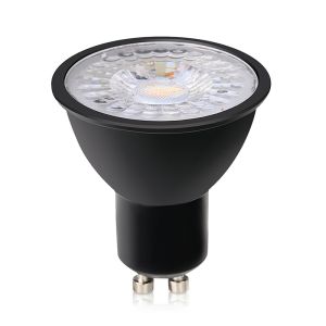 Żarówka LED GU10 ściemnialna Antonie, czarny, 3W, 3000K
