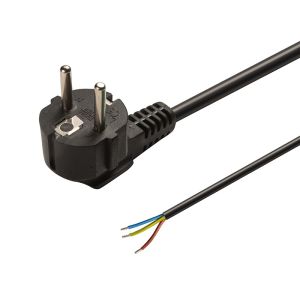Kabel przyłączeniowy, 1,5 m, 3x 0,75 mm², czarny