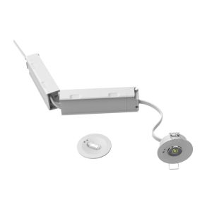 Reflektor wpuszczany biały do ​​oświetlenia awaryjnego, 1,2W, 6000K LED, soczewka 360°