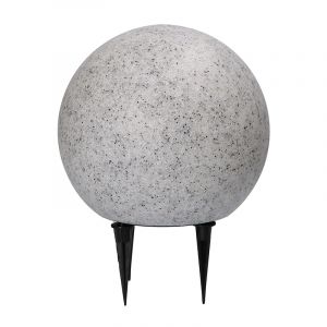 Plastikowa nowoczesna lampa dogruntowa szara, Stonie, 4,5W, 2700K LED, IP65