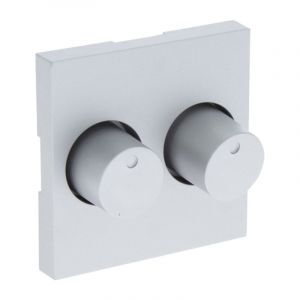 Q-Link S-Line Płyta centralna z pokrętłem Duodimmer, kolor szary/aluminium