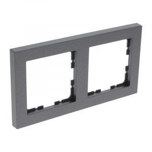 Ramka Q-Link S-Line, 2-drożna, czarna/antracytowa