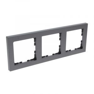 Ramka Q-Link S-Line 3-drożna, czarna/antracyt