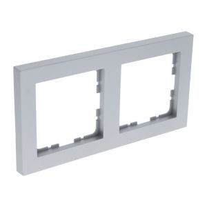 Ramka 2-drożna Q-Link S-Line, szara/kolor aluminium