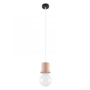 Drewniana lampa wisząca brązowa, Gaelle