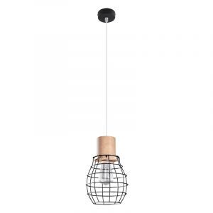 Drewniana lampa wisząca brązowa, Gerbrich