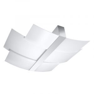 Szklana lampa sufitowa chromowana, Marith