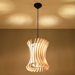 Drewniana lampa wisząca brązowa, Goran