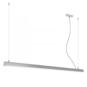 Aluminiowa lampa wisząca szara, Mascha, 48W, 3000K LED