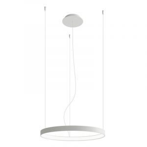 Aluminiowa lampa wisząca biała, Ringo, 50W, 3000K LED