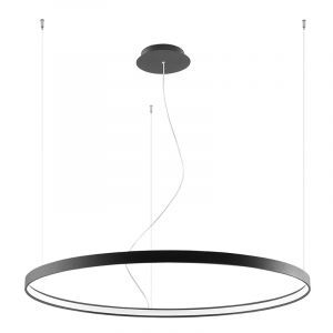 Aluminiowa lampa wisząca czarna, Ringo, 70W, 3000K LED