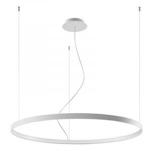 Aluminiowa lampa wisząca biała, Ringo, 70W, 3000K LED