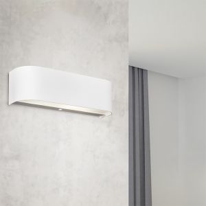 Biały kinkiet up down szklany, Tomaso, 3,1W, 3000K LED