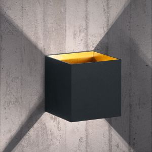 Czarny kinkiet up down nowoczesny, Eva, 4,3W, 3000K LED