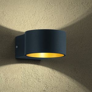 Czarny kinkiet up down nowoczesny, Tyra, 4,3W, 3000K LED