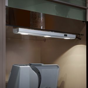 Srebreny oświetlenie szafek kuchennych plastikowy, Sarila, 1W, 3000K LED, z przełącznik