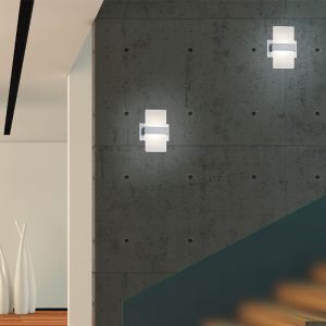 Szary kinkiet up down nowoczesny, Leontien, 4,3W, 3000K LED, z przełącznik