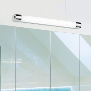 Chromowana lampa łazienkowa sufitowa metalowa, Ottavia, 9W, 3000K LED, IP44, z przełącznik