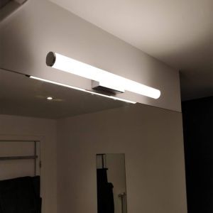Chromowany oświetlenie lustra nowoczesny, Staby, 6,5W, 3000K LED, IP44, z przełącznik