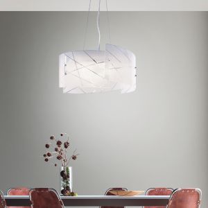 Biała lampa wisząca nowoczesna, Fortes
