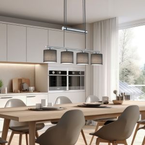 Niklowa lampa wisząca metalowa, Nordby