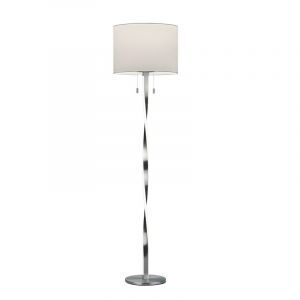 Niklowa lampa stojąca nowoczesna, Ramten, 7W, 3000K LED, z przełącznik