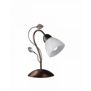 Rdzawa lampa stołowa klasyczna, Astrid, z przełącznik