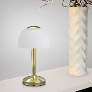Mosiądz lampa stołowa klasyczna, Daphne, 4W, 3000K LED, z przełącznik