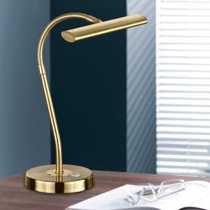 Mosiądz lampa stołowa nowoczesna, Eliza, 4W, 3000K LED, z przełącznik