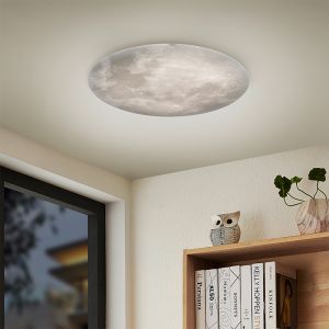 Biały plafon sufitowy nowoczesny, Fly, 22W, 3000K LED, z pilot